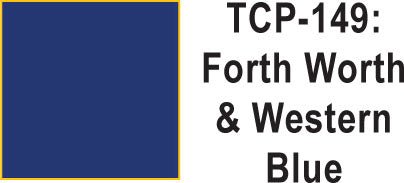 Tru Color TCP-149 Fort Worth and Western Blue 1 ounce - House of Trains