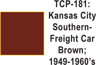 Tru Color TCP-181 Kansas City Southern 1944-60s Freight Car Brown Paint 1 ounce - House of Trains