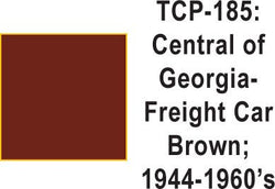 Tru Color TCP-185 Central Railway of Georgia 1944-60s Freight Car Brown Paint 1 ounce - House of Trains