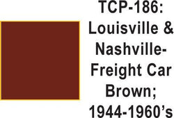 Tru Color TCP-186 Louisville and Nashville 1944-60s Freight Car Brown Paint 1 ounce - House of Trains