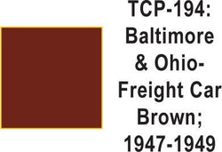 Tru Color TCP-194 Baltimore and Ohio 1947-49 Freight Car Brown Paint 1 ounce - House of Trains