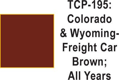 Tru Color TCP-195 Colorado and Wyoming Freight Car Brown Paint 1 ounce - House of Trains