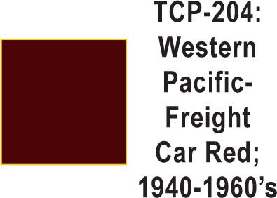 Tru Color TCP-204 Western Pacific 1940-60's Freight Car Red Paint 1 ounce - House of Trains
