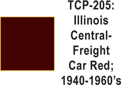 Tru Color TCP-205 Illinois Central 1940-60's Freight Car Red Paint 1 ounce - House of Trains