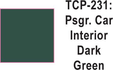 Tru Color TCP-231 Passenger Car Interior Dark Green Paint 1 ounce - House of Trains