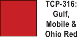 Tru Color TCP-316 Gulf Mobile and Ohio Red Paint 1 ounce - House of Trains
