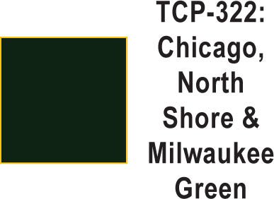 Tru Color TCP-322 Chicago North Shore and Milwaukee, Green Paint 1 ounce - House of Trains
