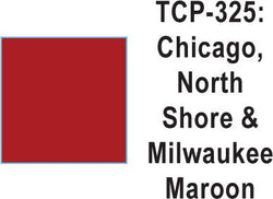 Tru Color TCP-325 Chicago North Shore and Milwaukee, Maroon Paint 1 ounce - House of Trains