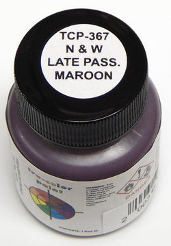 Tru Color TCP-367 Norfolk and Western, NW, Late Passenger, Maroon Paint 1 ounce - House of Trains