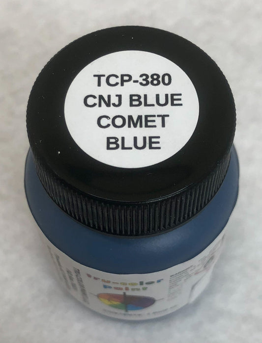 Tru Color TCP-380 Central of New Jersey, Blue Comet, Blue, Paint 1 ounce - House of Trains
