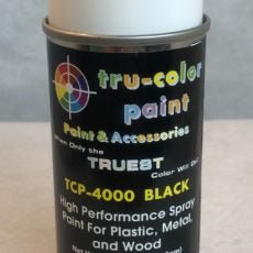 Tru Color TCP-4000 Gloss Black, Spray Can, 4.5 ounce, Plastic, Metal and Wood - House of Trains