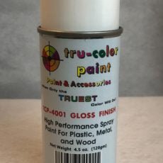 Tru Color TCP-4001 Gloss Finish, Clear, Spray Can, 4.5 ounce, Plastic, Metal and Wood - House of Trains