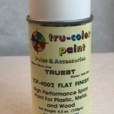 Tru Color TCP-4002 Flat Finish, Clear, Spray Can, 4.5 ounce, Plastic, Metal and Wood - House of Trains