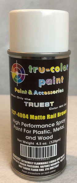 Tru Color TCP-4004 Matte Rail Brown, Spray Can, 4.5 ounce, Plastic, Metal and Wood - House of Trains