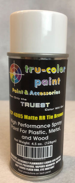 Tru Color TCP-4005 Matte Railroad Tie Brown, Spray Can, 4.5 ounce, Plastic, Metal and Wood - House of Trains