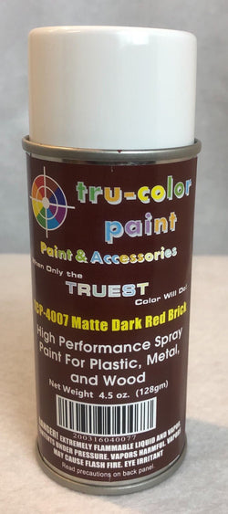 Tru Color TCP-4007 Matte Dark Red Brick, Spray Can, 4.5 ounce, Plastic, Metal and Wood - House of Trains