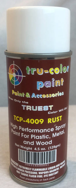 Tru Color TCP-4009 Rust, Spray Can, 4.5 ounce, Plastic, Metal and Wood - House of Trains