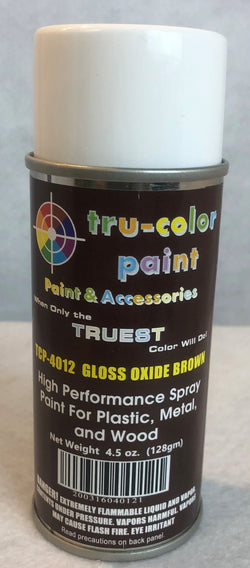 Tru Color TCP-4012 Gloss Oxide Brown, Spray Can, 4.5 ounce, Plastic, Metal and Wood - House of Trains