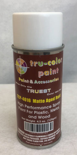 Tru Color TCP-4016 Matte Aged Rust, Spray Can, 4.5 ounce, Plastic, Metal and Wood - House of Trains