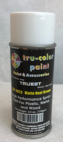 Tru Color TCP-4023 Matte Roof Brown, Spray Can, 4.5 ounce, Plastic, Metal and Wood - House of Trains