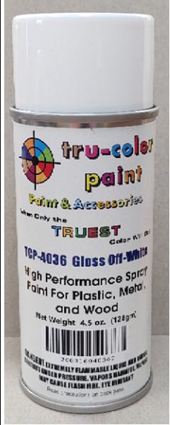 Tru Color TCP-4036 Gloss Off-White, Spray Can, 4.5 ounce, Plastic, Metal and Wood - House of Trains