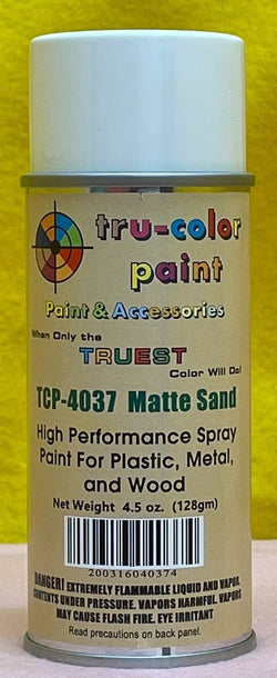 Tru Color TCP-4037 Matte Sand, Spray Can, 4.5 ounce, Plastic, Metal and Wood - House of Trains