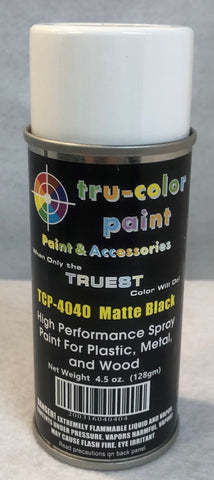 Tru Color TCP-4040 Matte Black, Spray Can, 4.5 ounce, Plastic, Metal and Wood - House of Trains