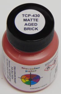 Tru Color TCP-430 Matte Aged Red Brick, Paint 1 ounce - House of Trains