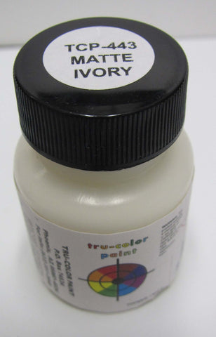 Tru Color TCP-443 Matte Ivory, Paint 1 ounce, For Railroad Towers - House of Trains