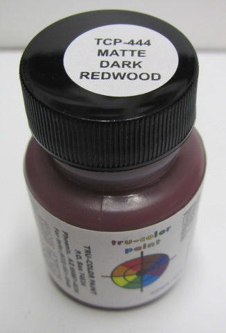 Tru Color TCP-444 Matte Dark Redwood, Paint 1 ounce, For Water Towers - House of Trains