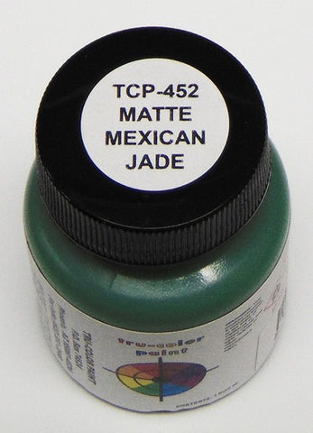 Tru Color TCP-452 Matte Mexican Jade, Structure Exterior Wall, Paint 1 ounce, - House of Trains