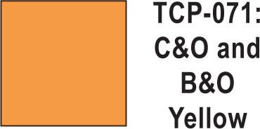 Tru Color TCP-71 Chesapeake and Ohio, Baltimore and Ohio Yellow Paint 1 ounce - House of Trains