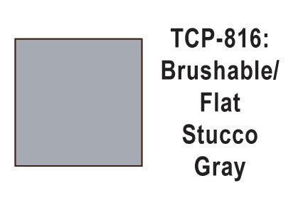 Tru Color TCP-816 Flat Stucco Gray Paint 1 Fluid Ounce - House of Trains