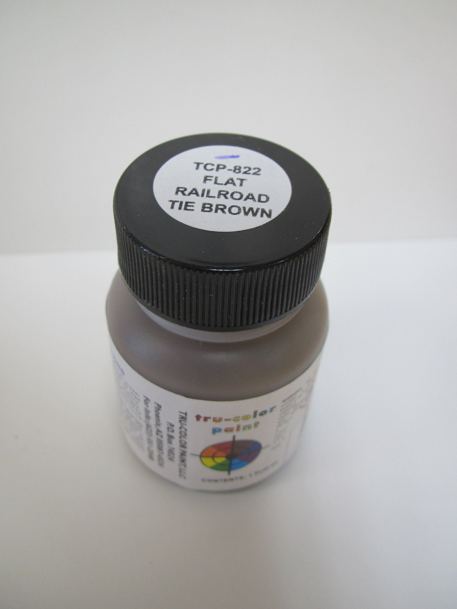 Tru Color TCP-822 Flat Railroad Tie Brown Paint 1 Fluid Ounce - House of Trains