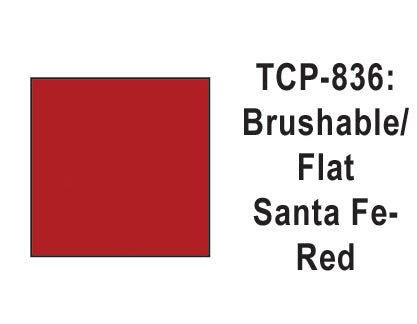 Tru Color TCP-836 Flat Santa Fe Red Paint 1 Fluid Ounce - House of Trains