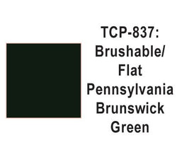 Tru Color TCP-837 Flat Pennsylvania Brunswick Green Paint 1 Fluid Ounce - House of Trains