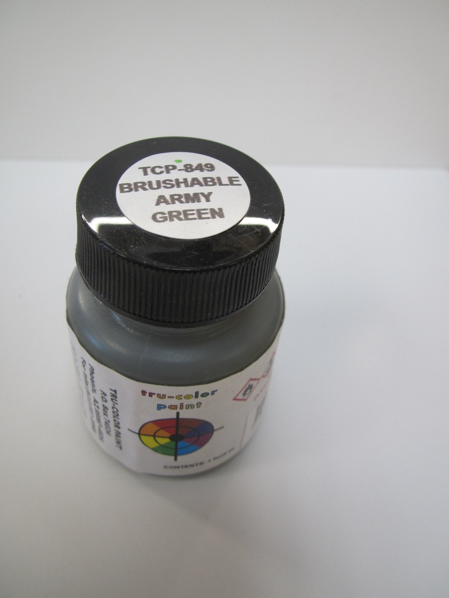 Tru Color TCP-849 Brushable Army Green, Flat Paint, 1 Fluid Ounce - House of Trains