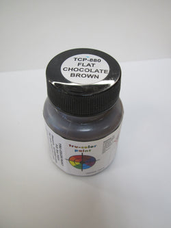 Tru Color TCP-880 Flat, Brushable Chocolate Brown Paint 1 Fluid Ounce - House of Trains