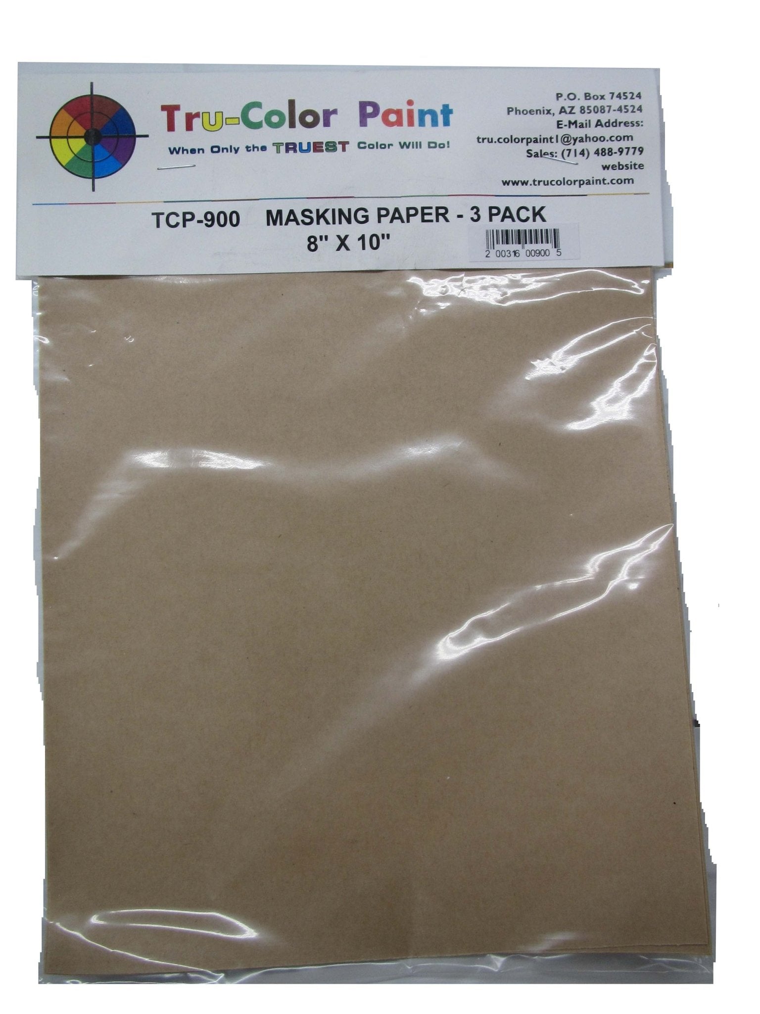 Tru-Color TCP-900 Masking Paper, 8" x 10", 3 sheets - House of Trains