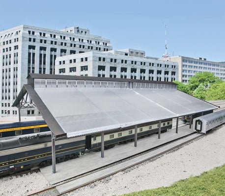 Walthers 933-2984 HO Train Shed with Clear Roof, Kit - House of Trains