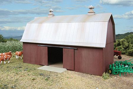 Walthers 933-3330 HO, Meadowhead Barn, (Molded in 3 Colors) - House of Trains