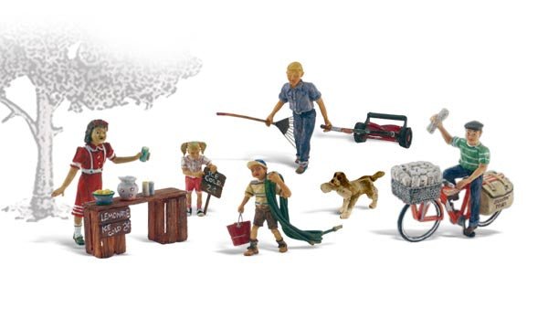 Woodland Scenics 1938 HO Summertime Jobs (9 Pieces) - House of Trains