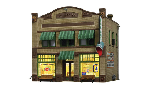 Woodland Scenics 4943 N, Dugan's Paint Store, Built Up, LED - House of Trains