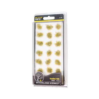 Woodland Scenics 774, Peel 'N Place, Seedling Tufts, Yellow, 21 Pieces - House of Trains