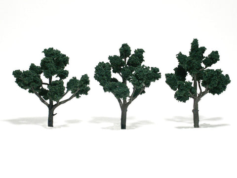 Woodland Scenics TR1511 Realistic Trees, Dark Green, 4" - 5", 3 trees - House of Trains