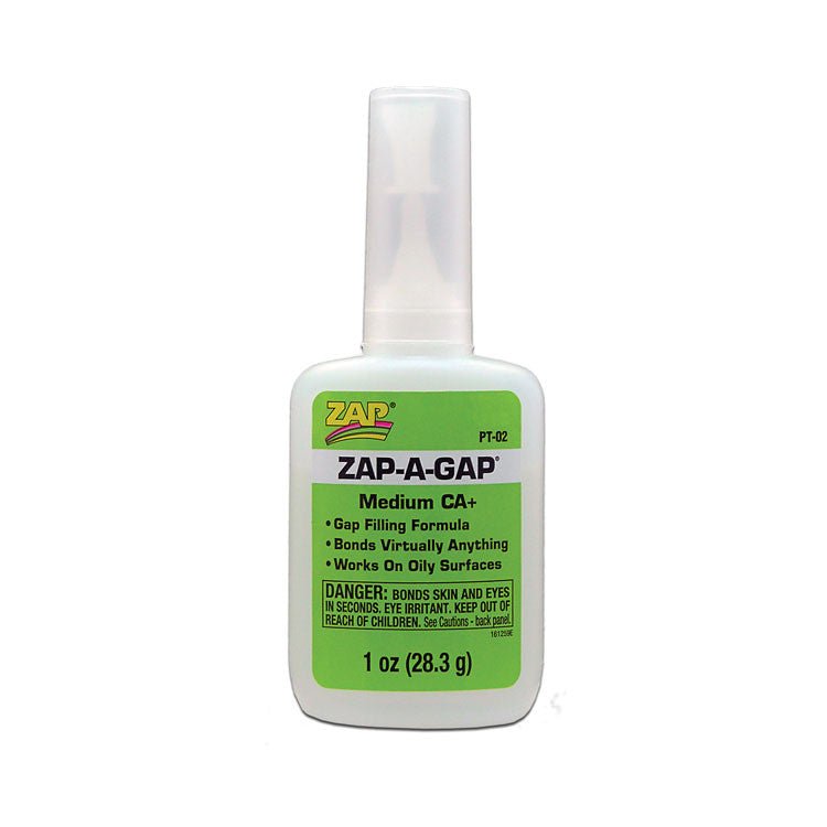 Zap-A-Gap PT-02 Medium CA+, Gap Filling, 1 Oz. - House of Trains